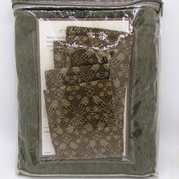 Croscill Home European Pillow Sham 26" x 26" - Olive Green Brown Set of 2 - Picture 5 of 5